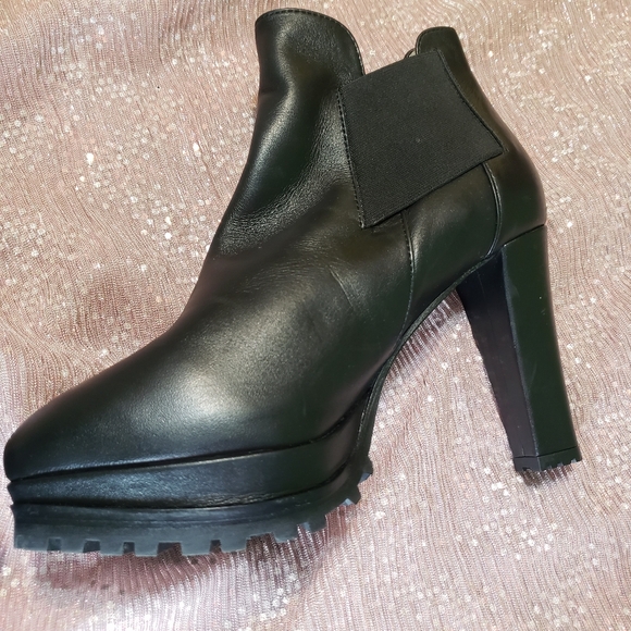 All Saints Woman Size 7 Black Heeled Boots - Picture 2 of 10